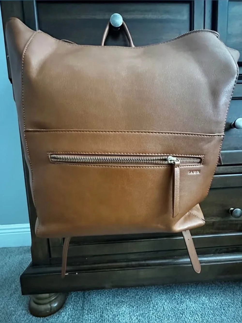 Fawn Design Savvy Tan Leather Kids Backpack